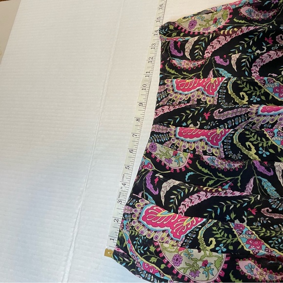 I.C.E. Paisley Silk Flowy A-line Skirt with lining - Picture 4 of 6